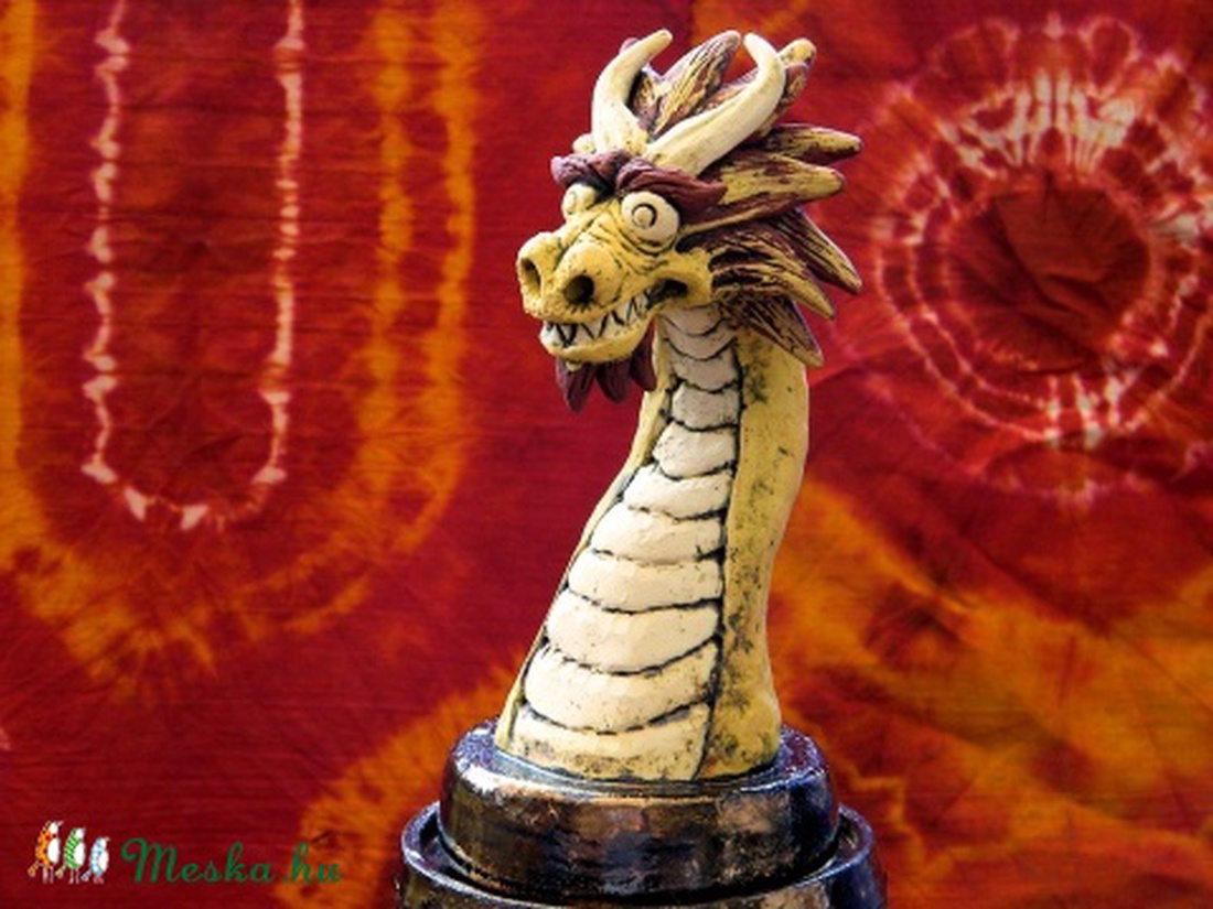 Szerencsesárkány kerámia füstölőtartó -  - Meska.hu