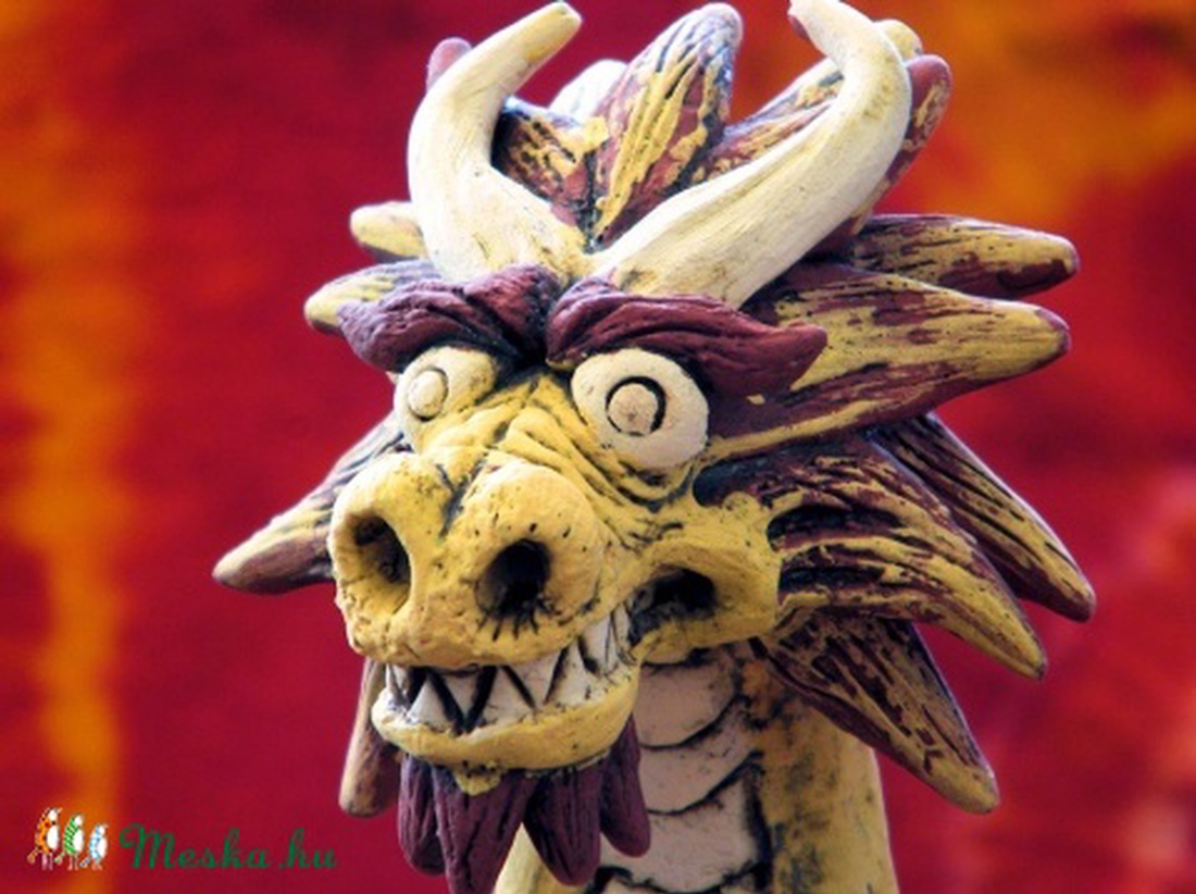 Szerencsesárkány kerámia füstölőtartó -  - Meska.hu