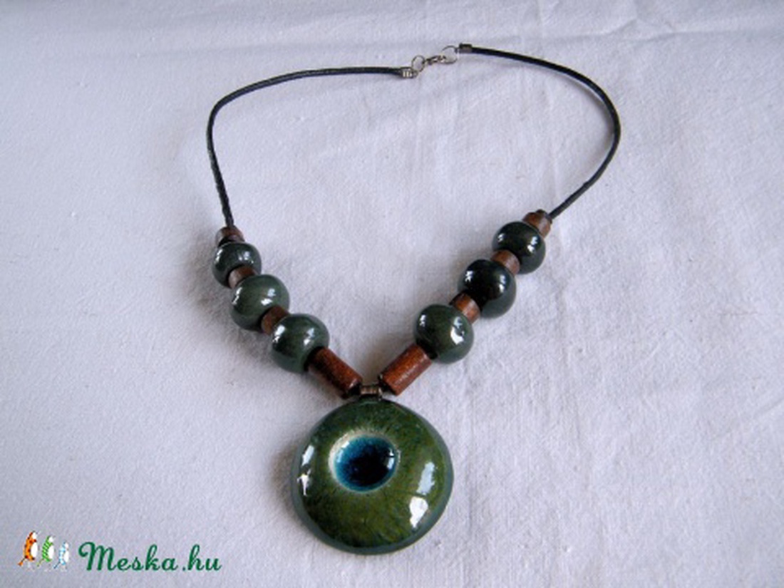 Rusztikus kerámia nyaklánc -  - Meska.hu