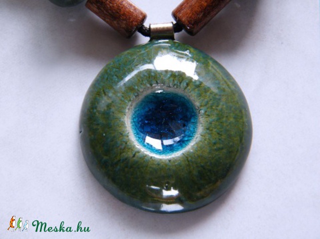 Rusztikus kerámia nyaklánc -  - Meska.hu