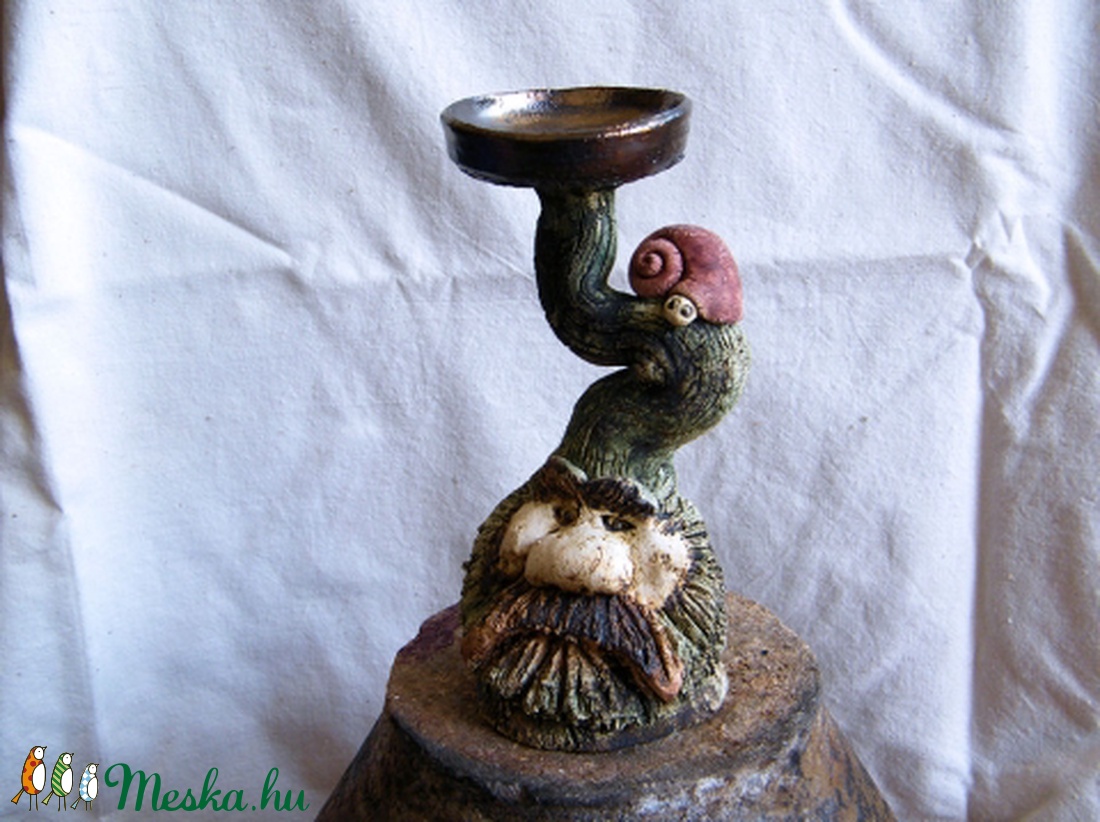 Borbolya apó kerámia mécsestartó -  - Meska.hu