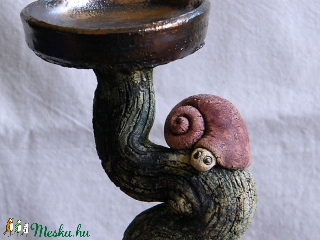 Borbolya apó kerámia mécsestartó -  - Meska.hu