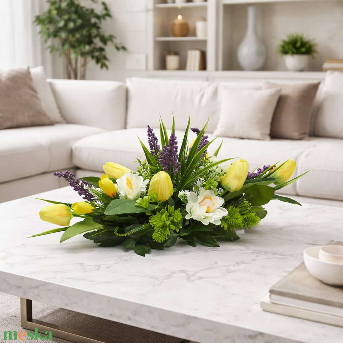  Tavaszi Harmónia virágkompozíció  - otthon & életmód - dekoráció - asztal és polc dekoráció - asztaldísz - Meska.hu