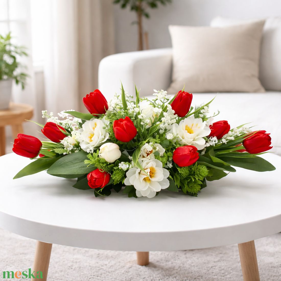  Piros�Fehér Elegancia  - otthon & életmód - dekoráció - asztal és polc dekoráció - asztaldísz - Meska.hu