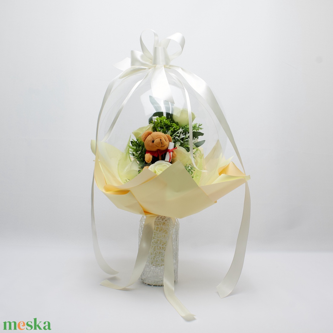 Ballagási macis ballonos csokor �  különleges ballagási ajándék, diplomaosztó ajándék - otthon & életmód - virágdekoráció - virágok - virágcsokor - Meska.hu