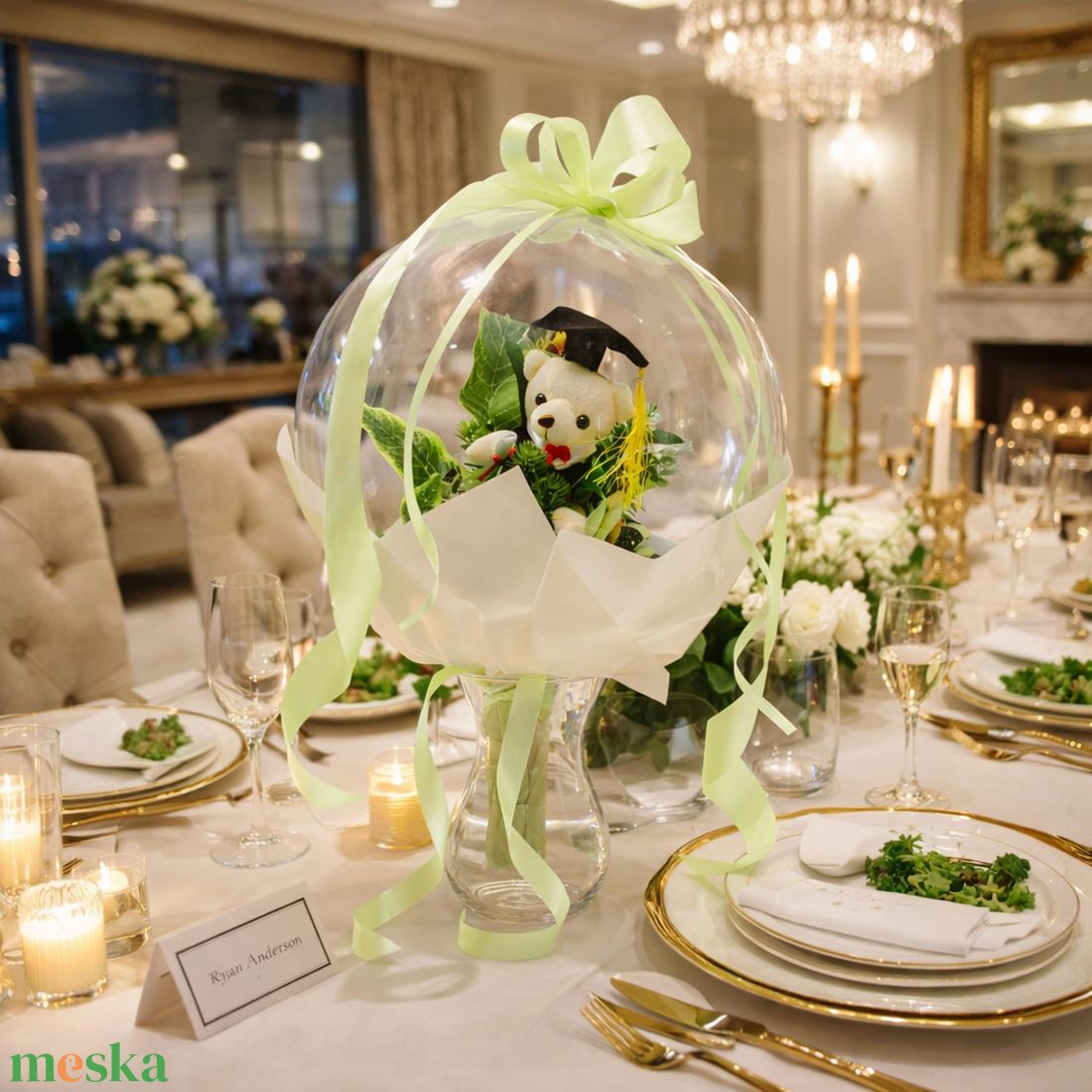 Ballagási macis ballonos csokor �  különleges ballagási ajándék, diplomaosztó ajándék - otthon & életmód - virágdekoráció - virágok - virágcsokor - Meska.hu