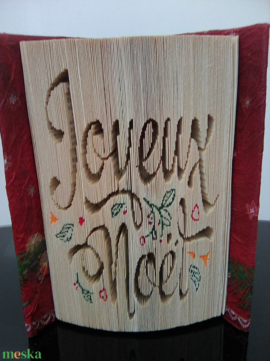 Joyeux Noel - otthon & életmód - dekoráció - asztal és polc dekoráció - könyvszobor - Meska.hu Joyeux Noel - otthon & életmód - dekoráció - asztal és polc dekoráció - könyvszobor - Meska.hu