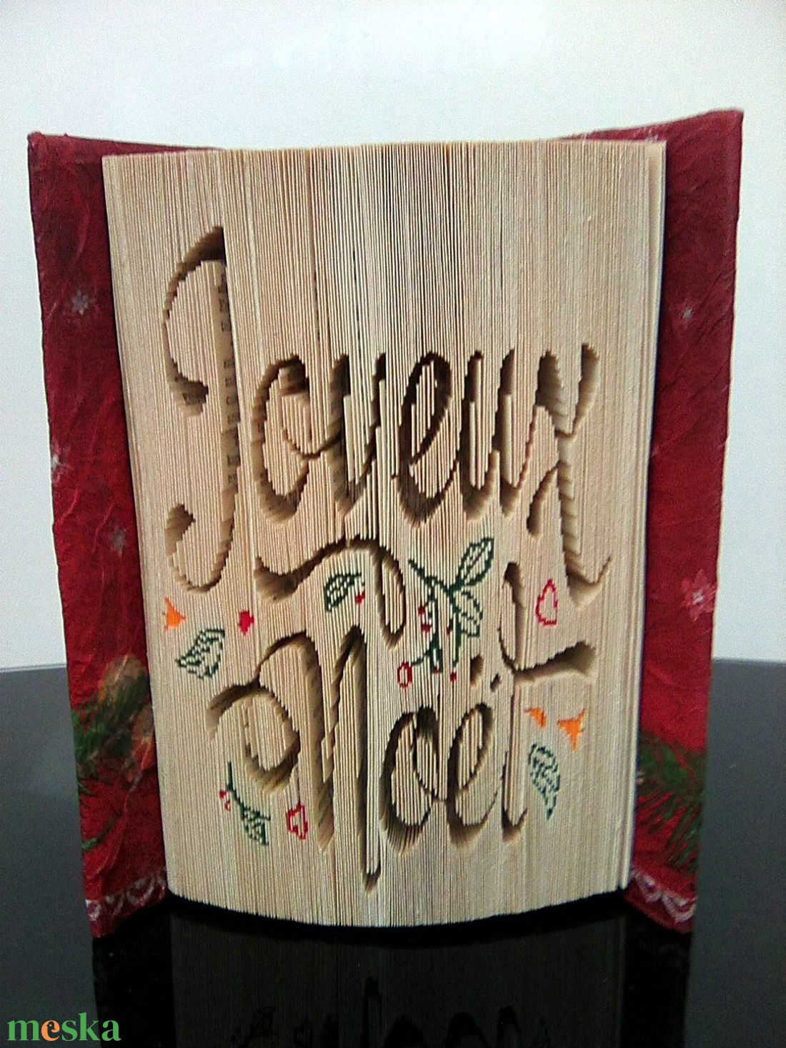 Joyeux Noel - otthon & életmód - dekoráció - asztal és polc dekoráció - könyvszobor - Meska.hu Joyeux Noel - otthon & életmód - dekoráció - asztal és polc dekoráció - könyvszobor - Meska.hu