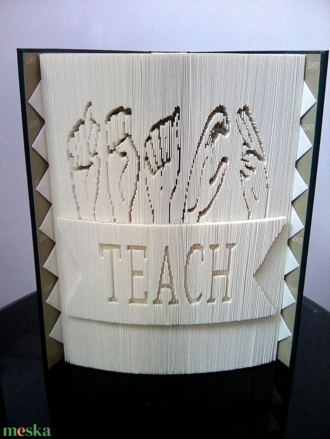 Teach/Tanít - otthon & életmód - dekoráció - asztal és polc dekoráció - könyvszobor - Meska.hu Teach/Tanít - otthon & életmód - dekoráció - asztal és polc dekoráció - könyvszobor - Meska.hu