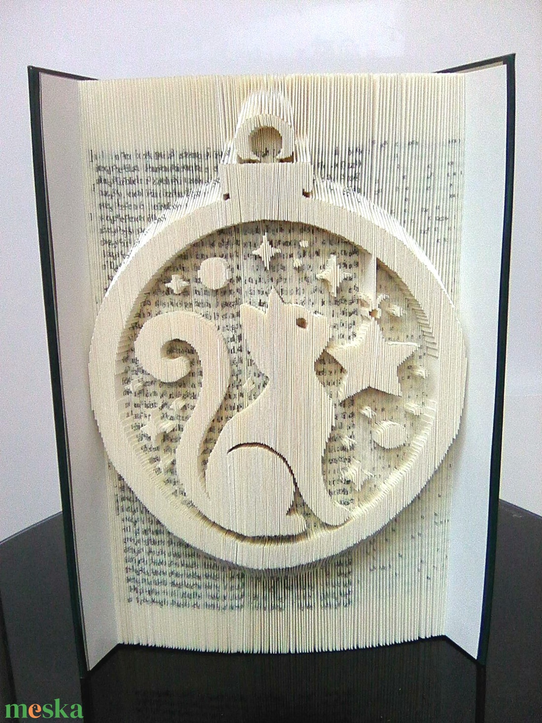 Macskás fadísz - otthon & életmód - dekoráció - asztal és polc dekoráció - könyvszobor - Meska.hu