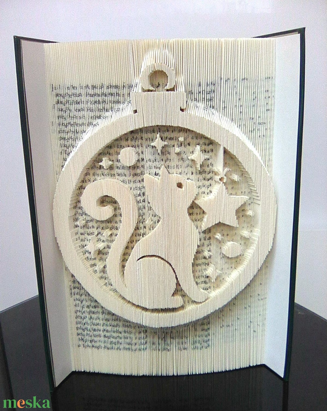 Macskás fadísz - otthon & életmód - dekoráció - asztal és polc dekoráció - könyvszobor - Meska.hu