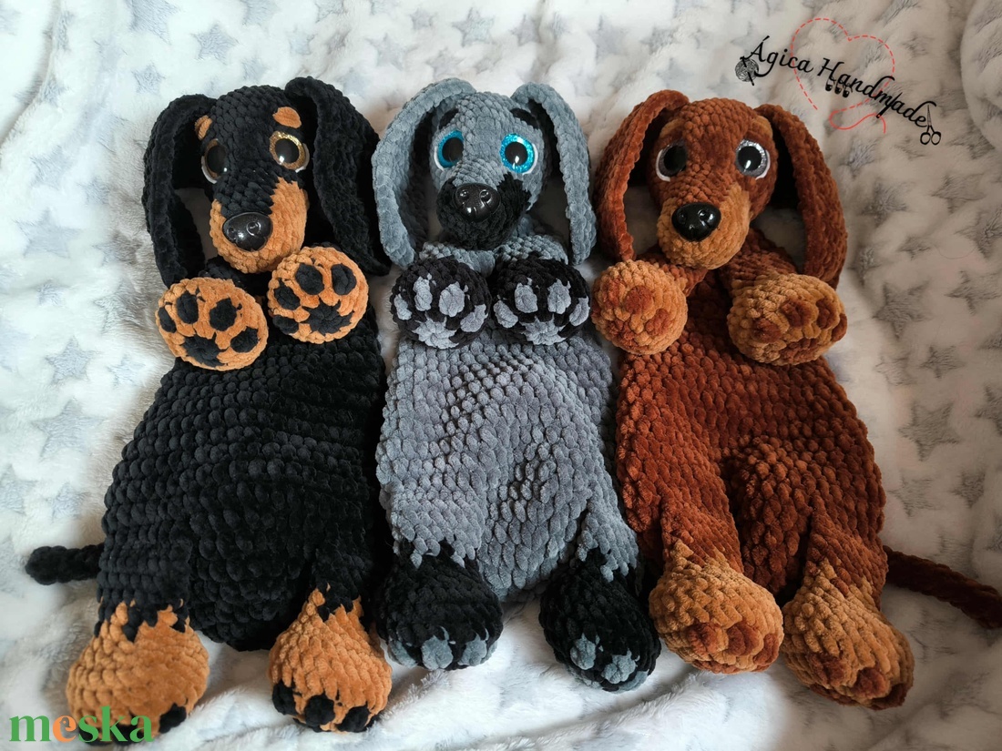 Tacskó alvópajtik - játék & sport - plüssállat & játékfigura - kutya - Meska.hu