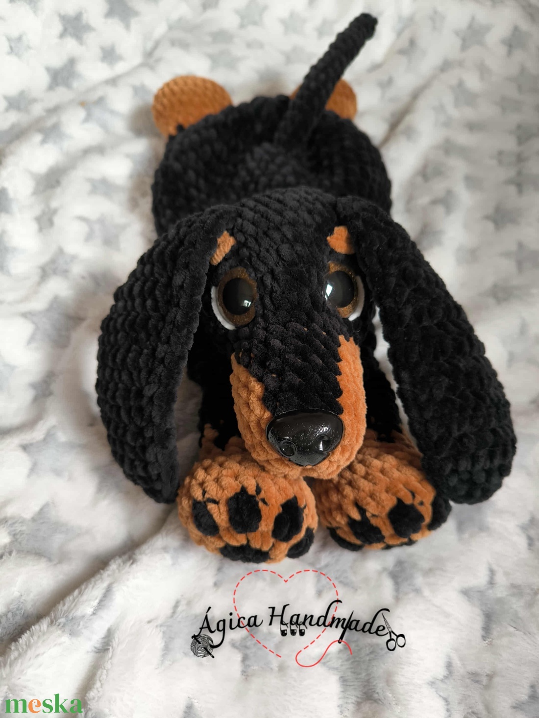 Tacskó alvópajtik - játék & sport - plüssállat & játékfigura - kutya - Meska.hu