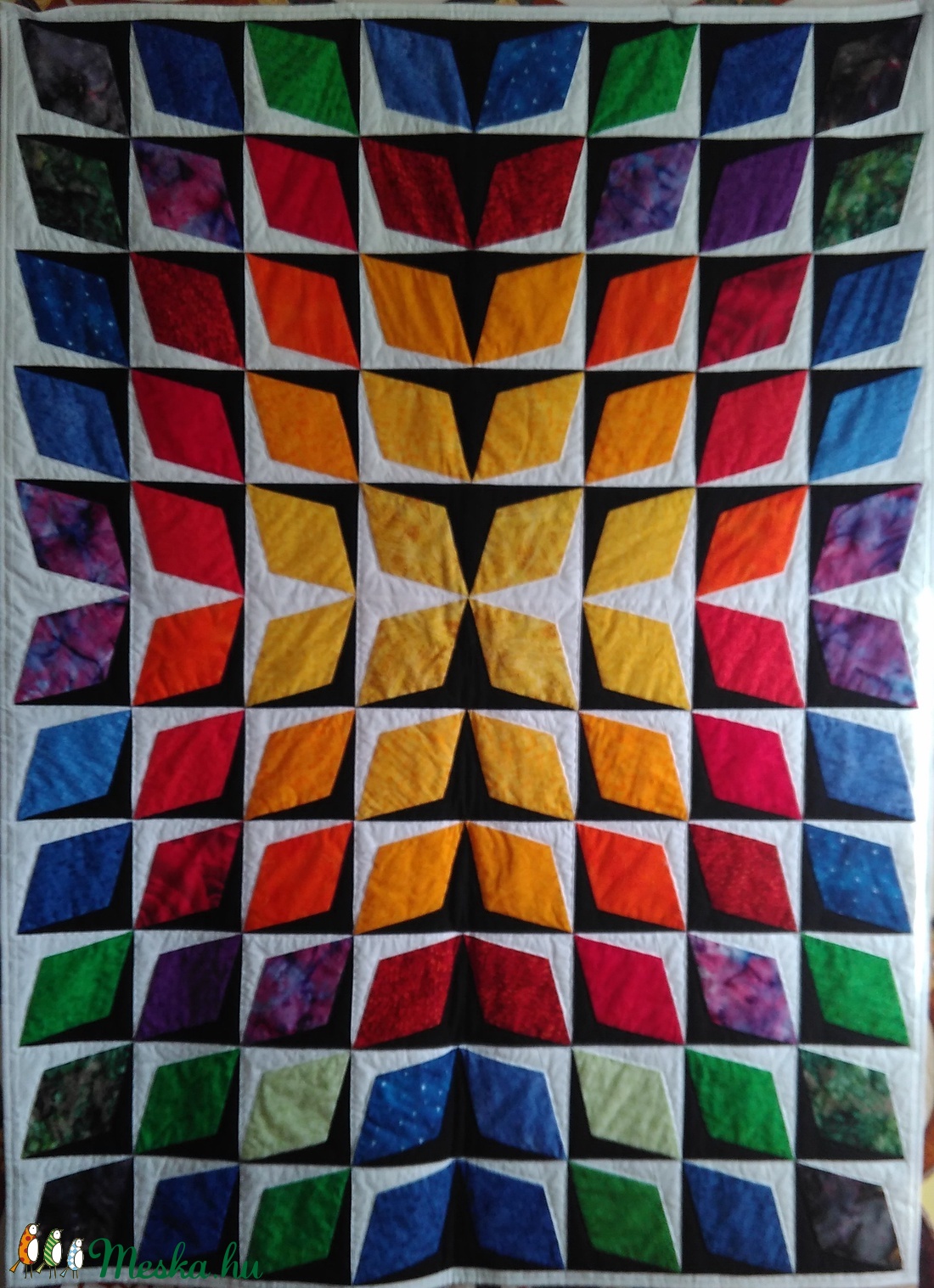 Patchwork takaró, rombusz - otthon & életmód - lakástextil - Meska.hu