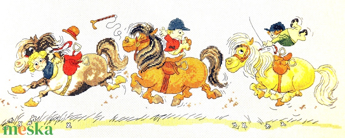 Lovasvágta - művészet - textilkép - gobelin - Meska.hu Lovasvágta - művészet - textilkép - gobelin - Meska.hu