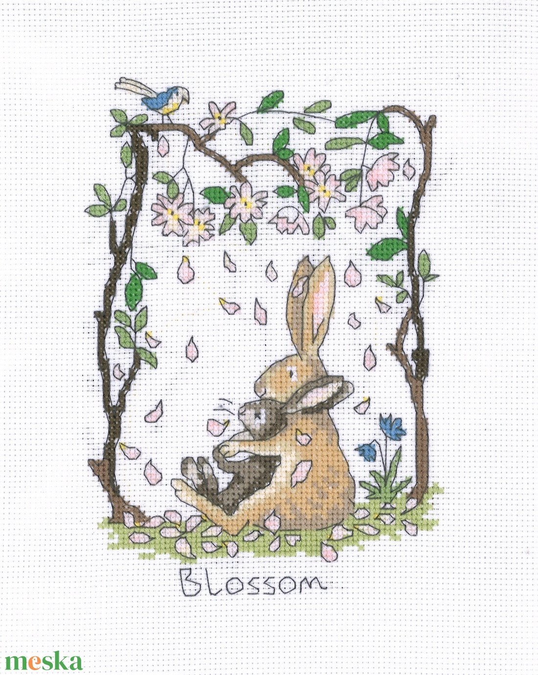 Nyuszi - Blossom (Virágzás) - művészet - textilkép - keresztszemes - Meska.hu Nyuszi - Blossom (Virágzás) - művészet - textilkép - keresztszemes - Meska.hu