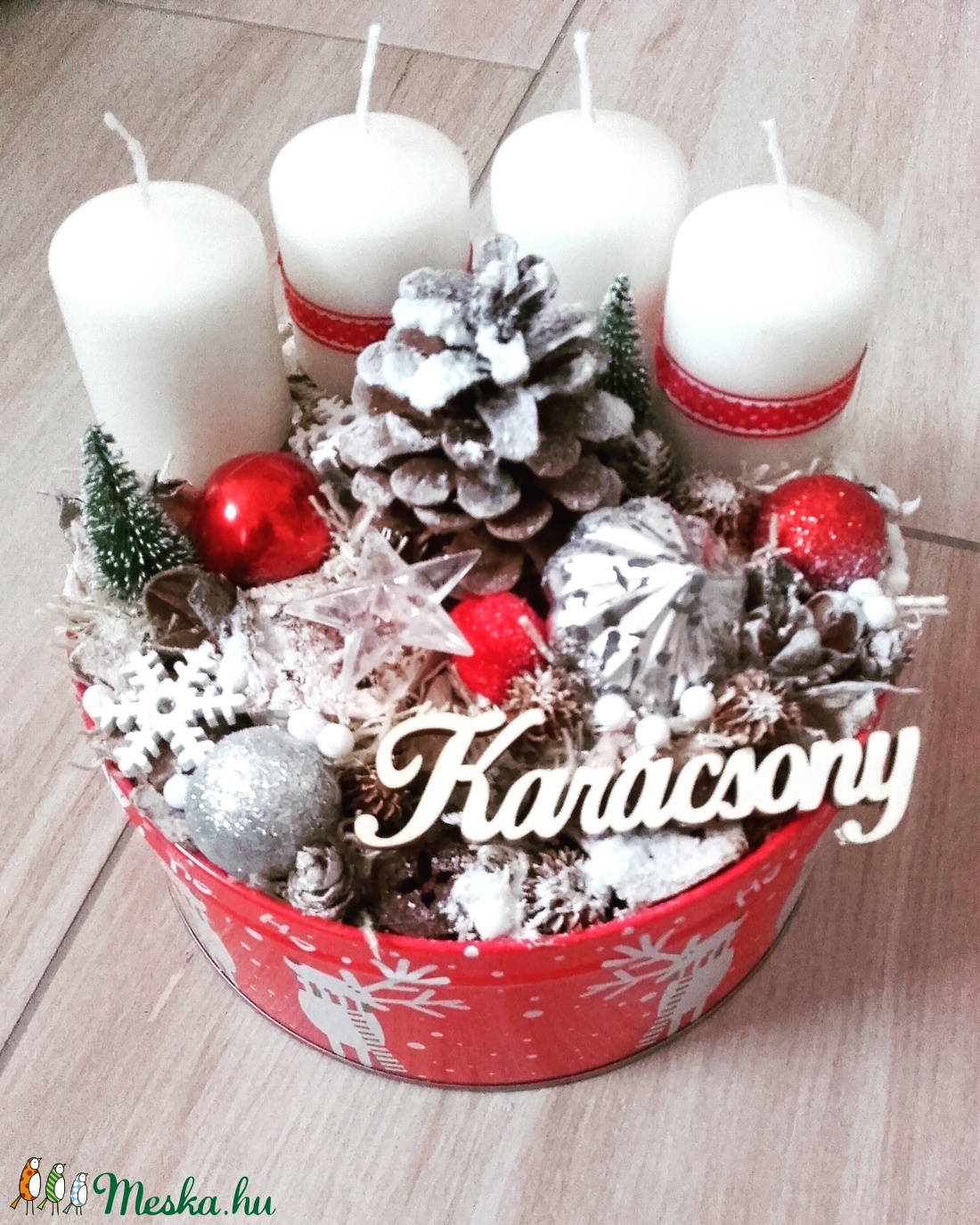 KARÁCSONYI DOBOZ  ünnepi-adventi box, koszorú - karácsony - Meska.hu