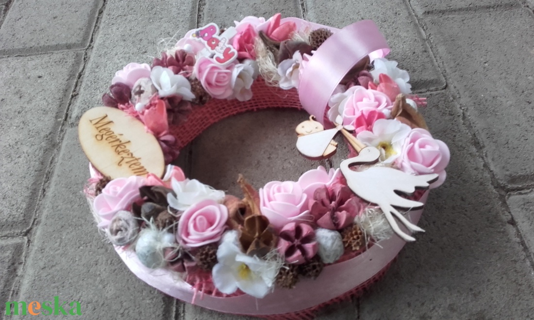 KISLÁNY ÉRKEZIK lány-babaváró-szobadísz, falidísz, függőd�sz, babalátógatóba - otthon & életmód - dekoráció - Meska.hu