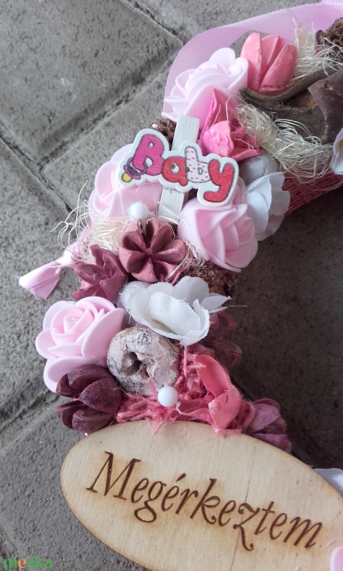 KISLÁNY ÉRKEZIK lány-babaváró-szobadísz, falidísz, függőd�sz, babalátógatóba - otthon & életmód - dekoráció - Meska.hu