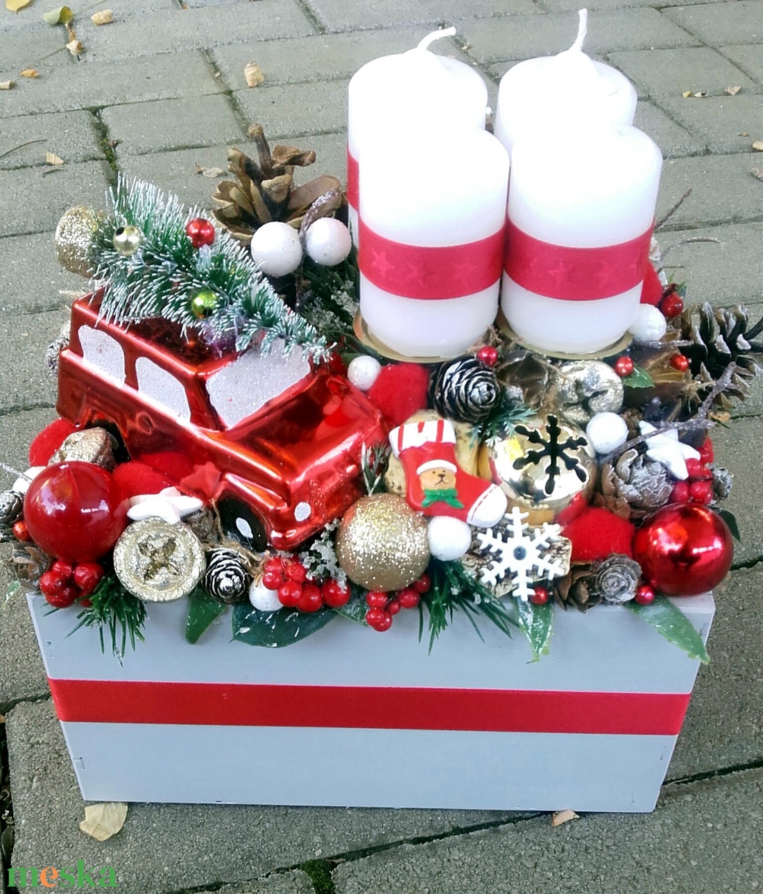 CLASSIC CHRISTMAS autós-karácsonyi asztaldsz, adventi asztaldísz, koszorú, doboz, box karácsonyi dekoráció - karácsony - karácsonyi lakásdekoráció - karácsonyi ajtódíszek - Meska.hu CLASSIC CHRISTMAS autós-karácsonyi asztaldsz, adventi asztaldísz, koszorú, doboz, box karácsonyi dekoráció - karácsony - karácsonyi lakásdekoráció - karácsonyi ajtódíszek - Meska.hu