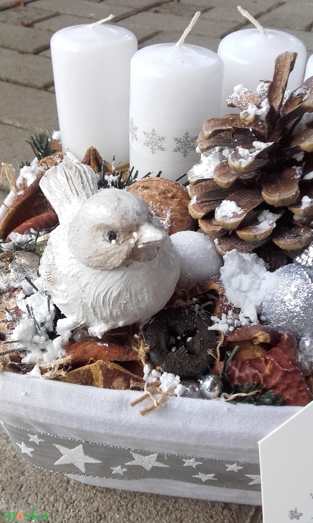 HAVAS TÉLI TÁJ  adventi koszorú, adventi asztaldísz, ünnepi dekoráció, karácsonyi dísz - karácsony - adventi díszek - adventi koszorú - Meska.hu