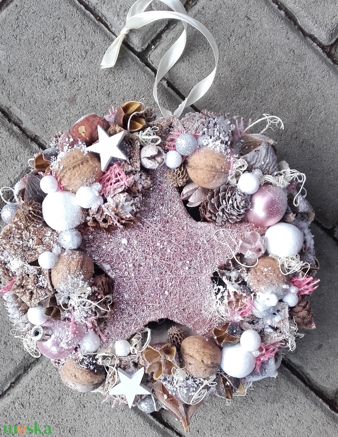 BETLEHEMI CSILLAG karácsonyi- adventi ünnepi kopogtató, ajtódísz - diy (csináld magad) - szabásminta, útmutató - Meska.hu