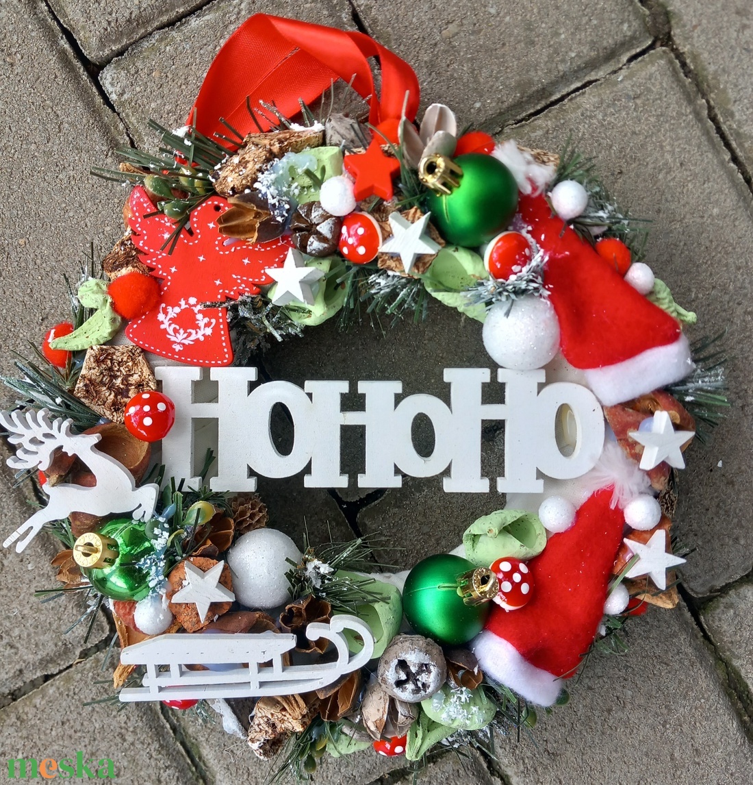 HOHOHO Karácsonyi kopogtató adventi ajtódísz, koszorú, dsz, dekoráció, karácsonyi dekoráció - karácsony - adventi díszek - adventi koszorú - Meska.hu HOHOHO Karácsonyi kopogtató adventi ajtódísz, koszorú, dsz, dekoráció, karácsonyi dekoráció - karácsony - adventi díszek - adventi koszorú - Meska.hu