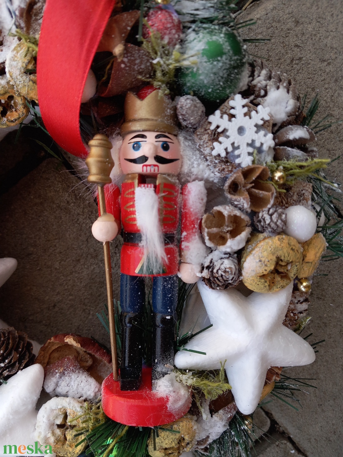 DÉLCEG DIÓTÖRŐ  karácsonyi-adventi ajtódísz és asztaldísz, szett, dekoráció KÉSZTERMÉK - karácsony - adventi díszek - adventi ajtódísz - Meska.hu