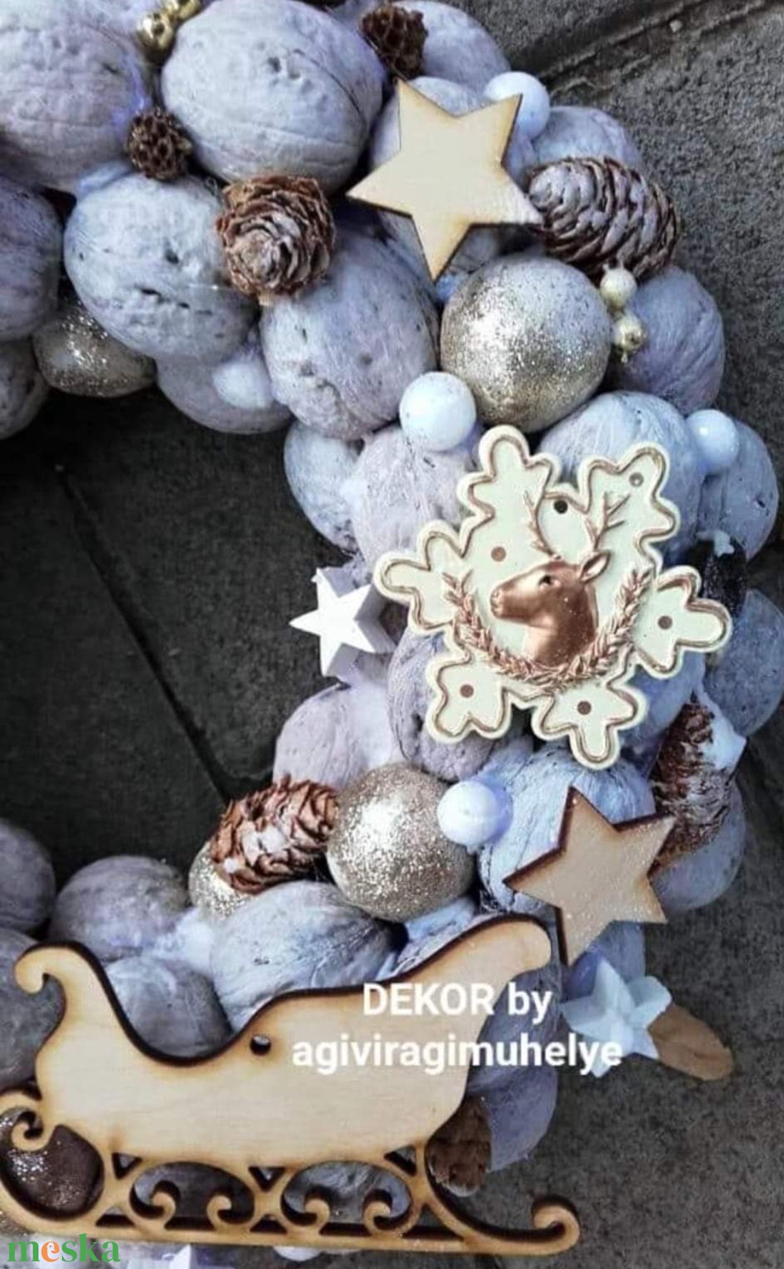 BÉKEBELI KARÁCSONY adventi koszorú, adventi asztaldísz, ünnepi dekoráció, karácsonyi dísz - karácsony - adventi díszek - adventi koszorú - Meska.hu