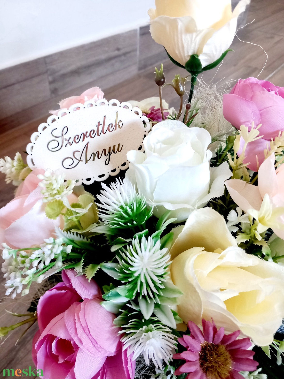 ANYÁK NAPI VIRÁGBOX, virágbox, asztaldísz, dekoráció, anyák napja - otthon & életmód - virágdekoráció - virágok - virágbox - Meska.hu