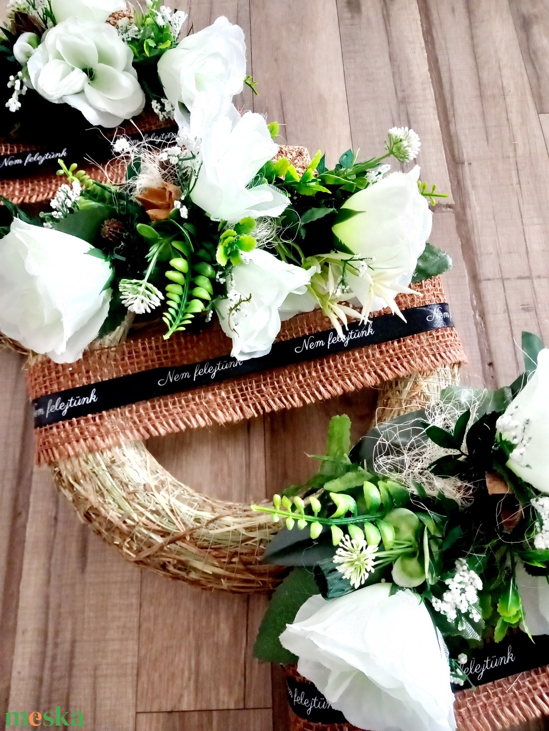 Mindenszenteki koszorú, sírkoszorú, sírdísz, kegyeleti koszorú, emlékező dísz - otthon & életmód - dekoráció - ajtó- és ablak dekoráció - ajtódísz & kopogtató - Meska.hu