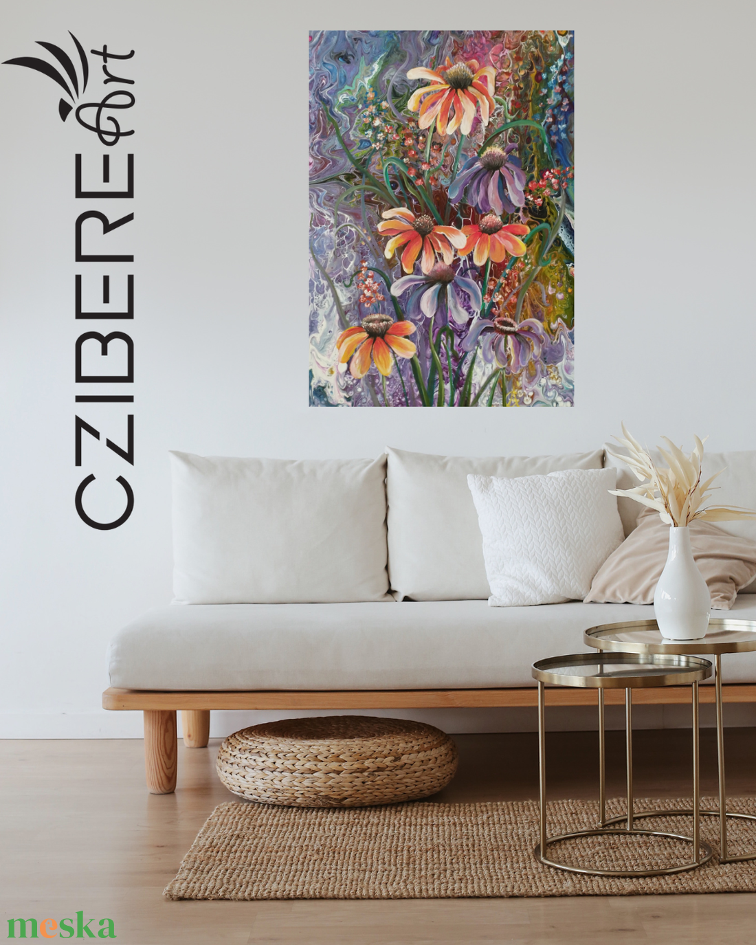 �Virágok akril festmény - művészet - festmény - akril - Meska.hu