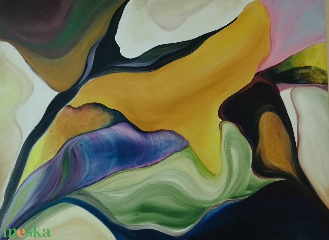 Áramló csend festmény - művészet - festmény - akril - Meska.hu