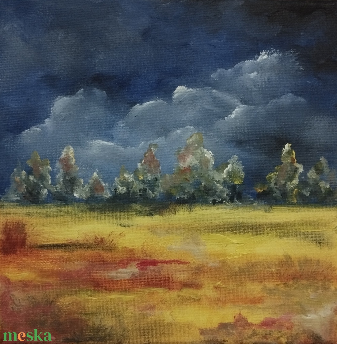 Vihar előtti csend 1. festmény - művészet - festmény - olajfestmény - Meska.hu
