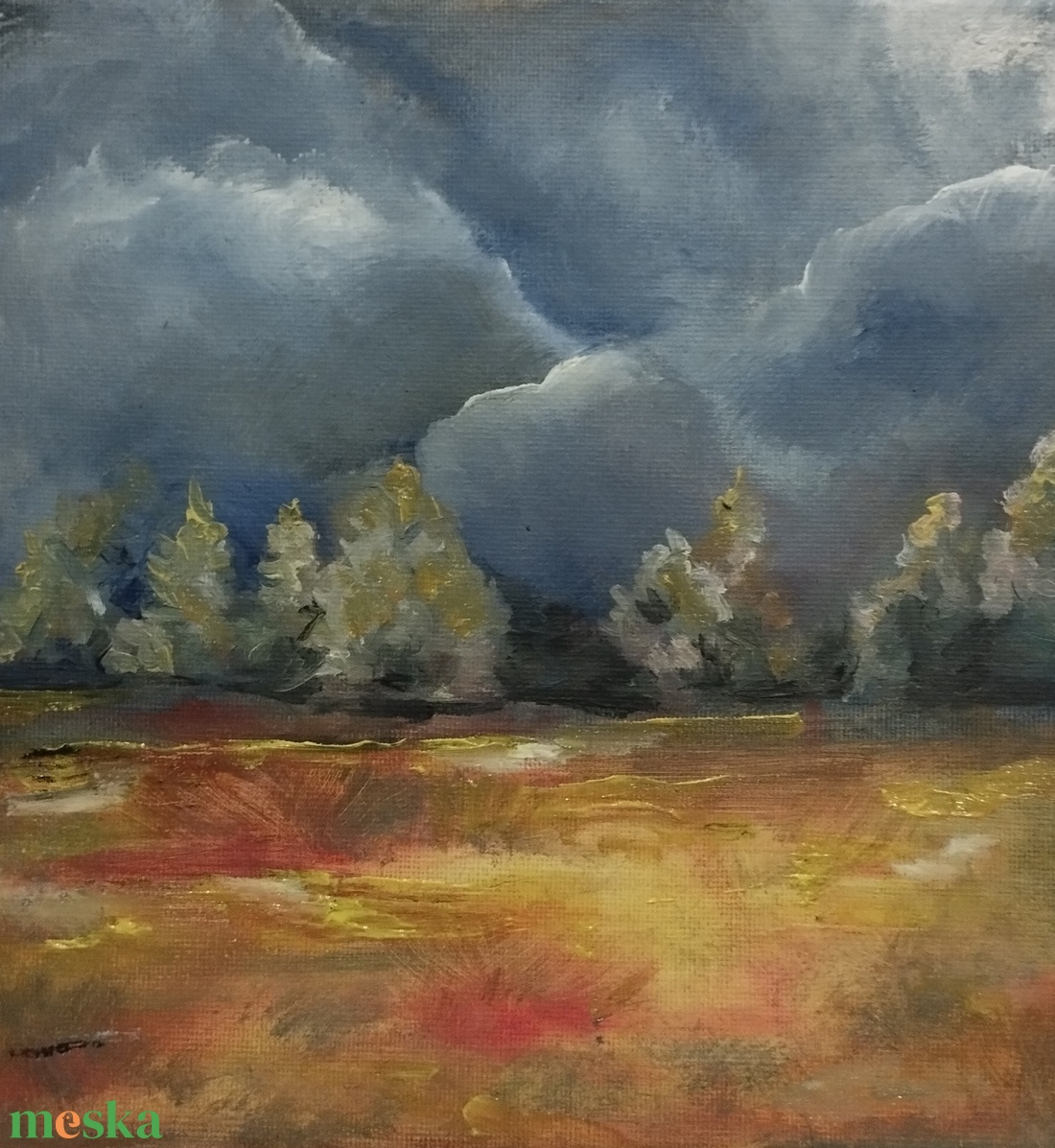 Vihar előtti csend 2. festmény - művészet - festmény - olajfestmény - Meska.hu