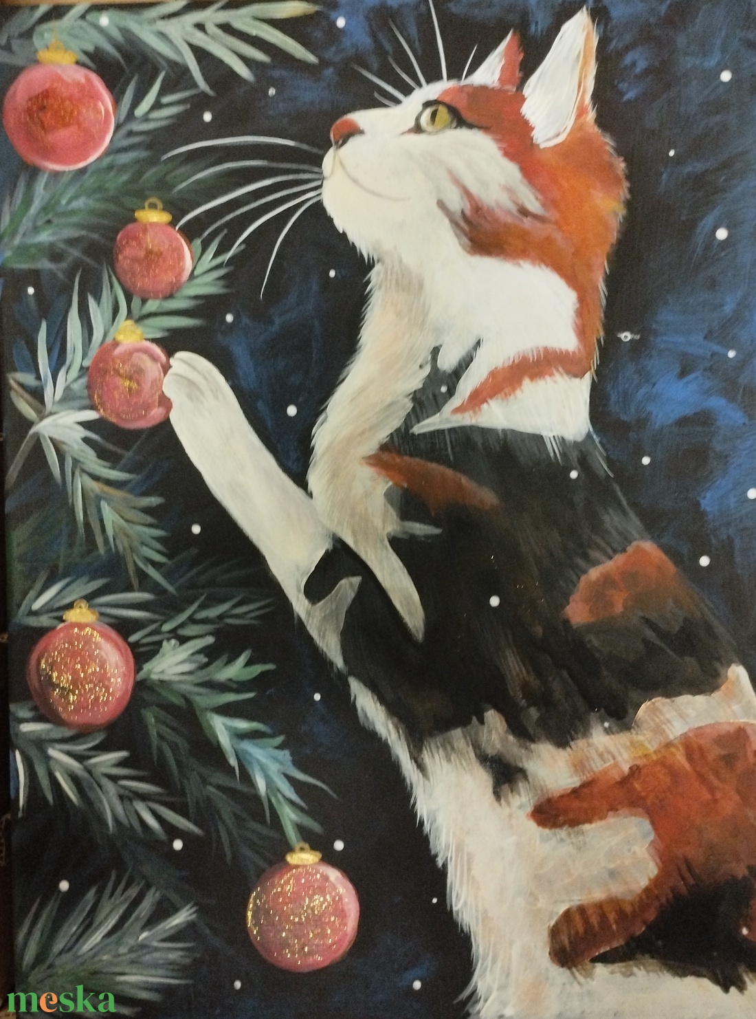 Cicás festmény  - művészet - festmény - akril - Meska.hu