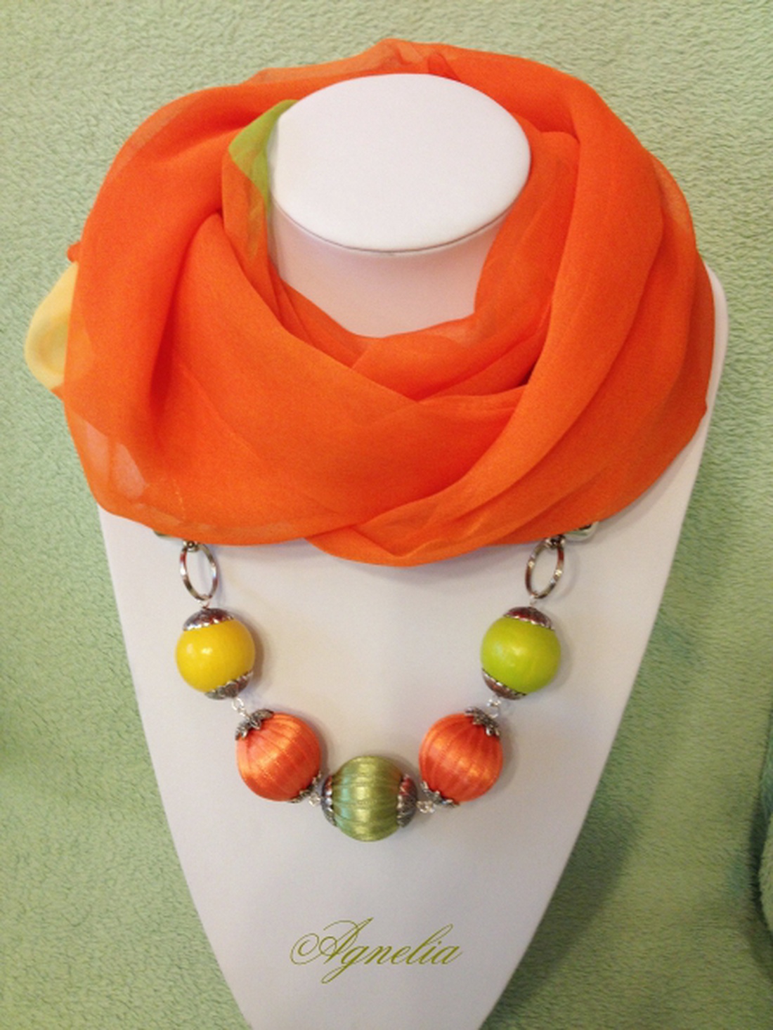 Sál és ékszer 6. (narancs)) -  - Meska.hu