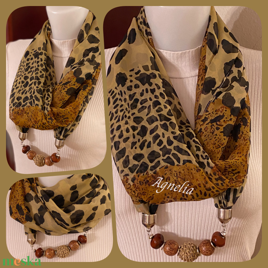 Állatmintás ékszersál  - ékszer - nyaklánc - gyöngyös nyaklánc - Meska.hu