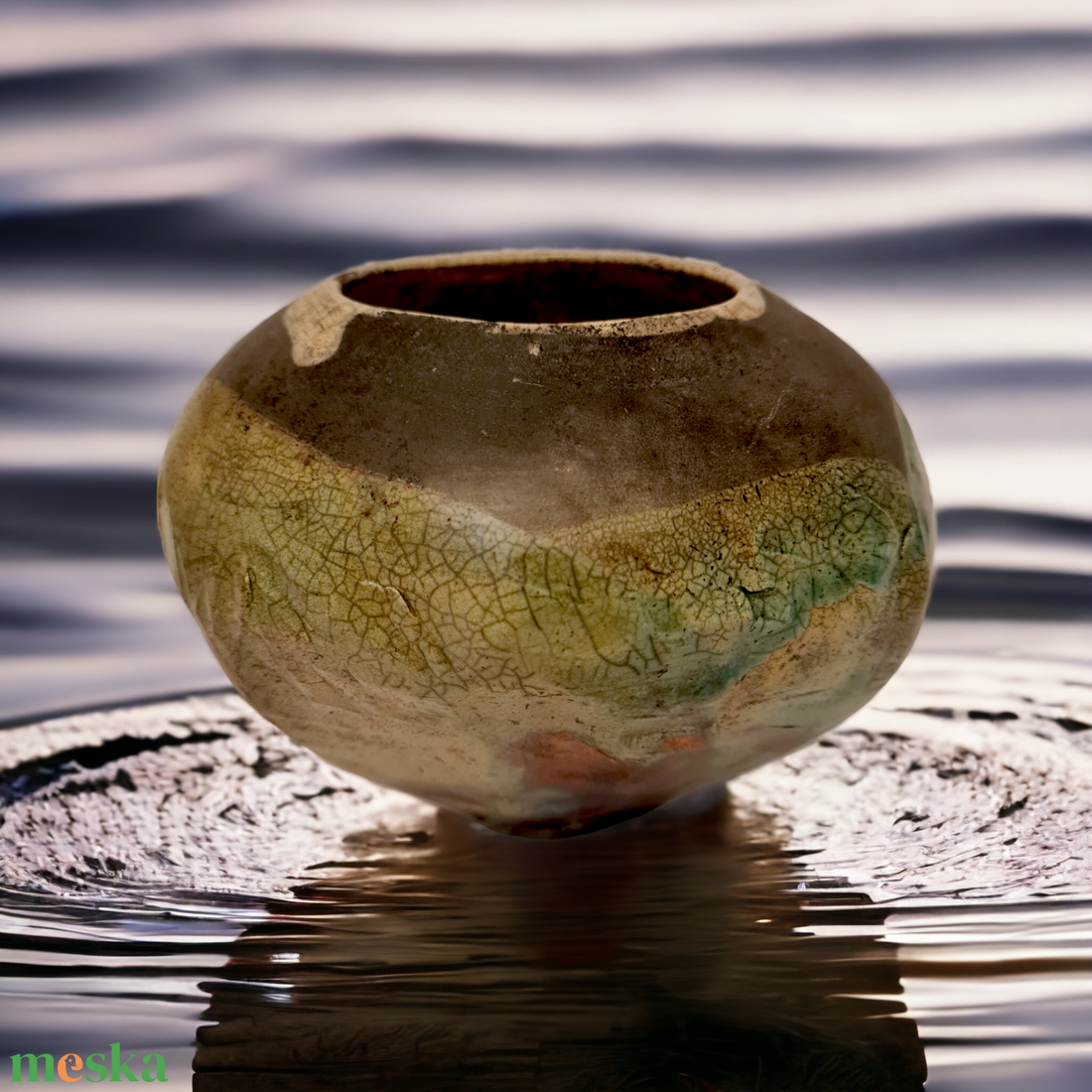 Vágott raku váza - otthon & életmód - dekoráció - virágdísz és tartó - váza - Meska.hu