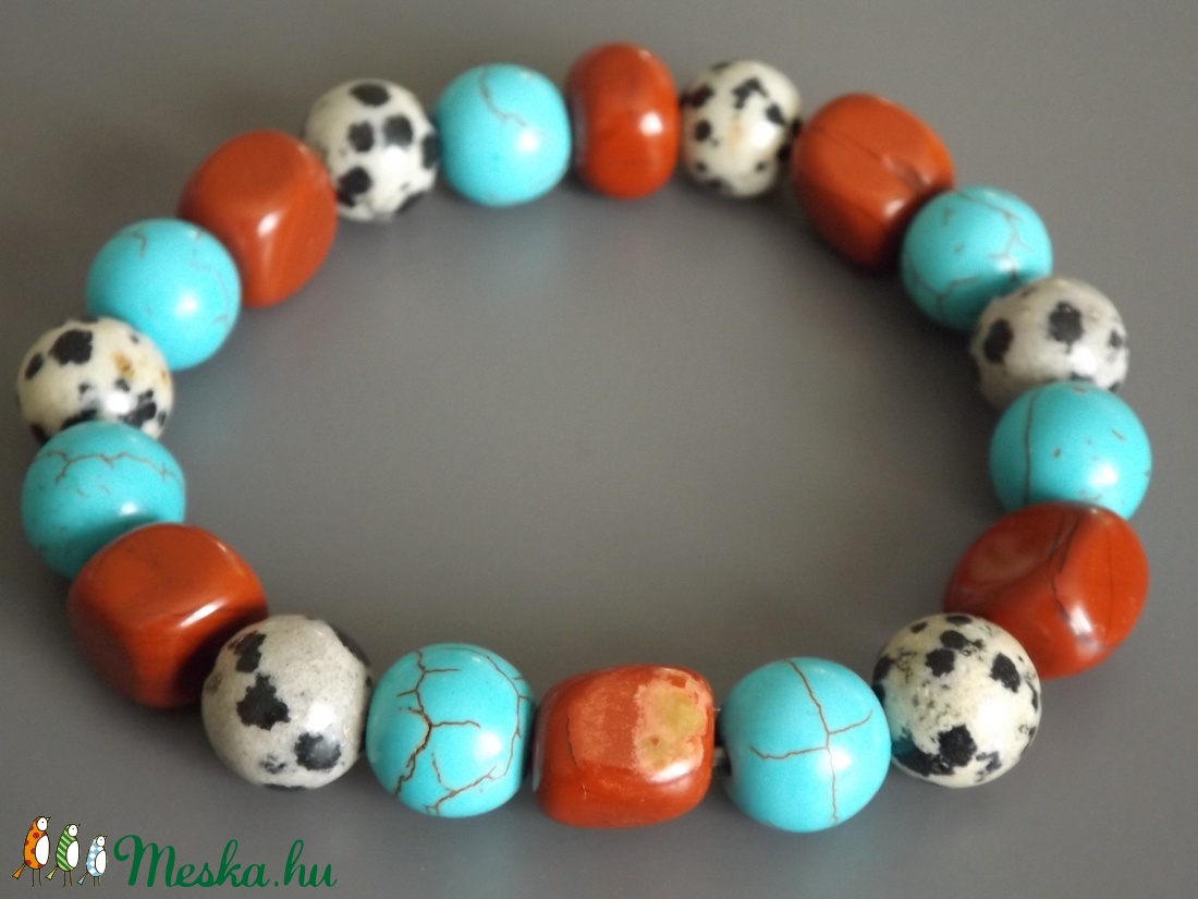  Fogyasztó karkötő,  gumis, gyöngy, ajándék, ásvány, nőnek, lánynak -  - Meska.hu