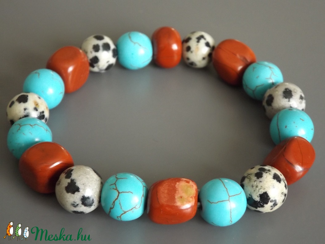  Fogyasztó karkötő,  gumis, gyöngy, ajándék, ásvány, nőnek, lánynak -  - Meska.hu