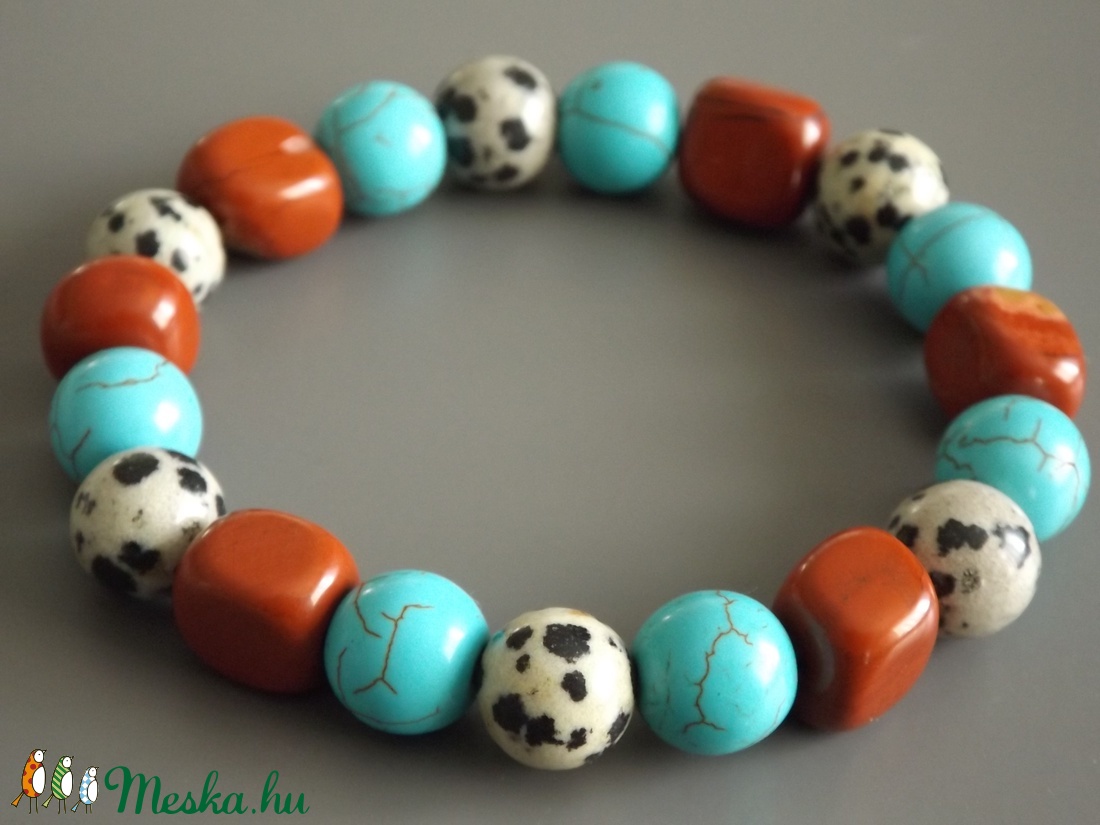  Fogyasztó karkötő,  gumis, gyöngy, ajándék, ásvány, nőnek, lánynak -  - Meska.hu