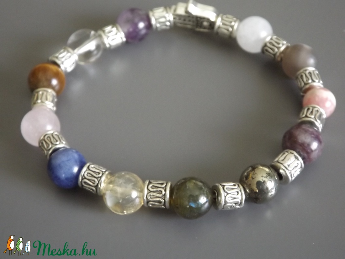 12 DNS MESTERKRISTÁLY karkötő, gyógyító, drágakő, ásvány, gyöngy, ajándék, Meska -  - Meska.hu