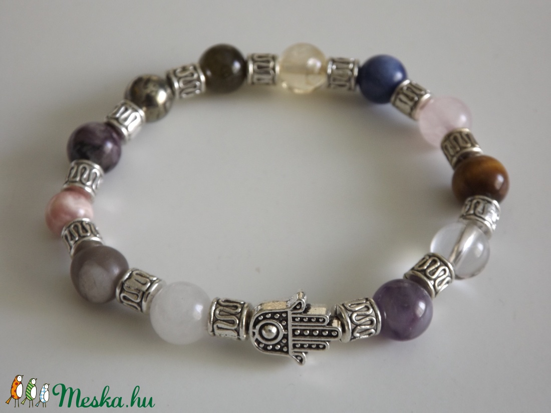 12 DNS MESTERKRISTÁLY karkötő, gyógyító, drágakő, ásvány, gyöngy, ajándék, Meska -  - Meska.hu