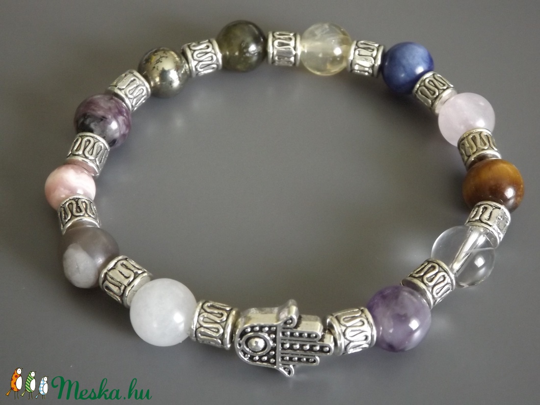 12 DNS MESTERKRISTÁLY karkötő, gyógyító, drágakő, ásvány, gyöngy, ajándék, Meska -  - Meska.hu