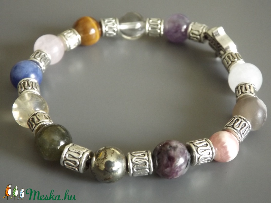 12 DNS MESTERKRISTÁLY karkötő, gyógyító, drágakő, ásvány, gyöngy, ajándék, Meska -  - Meska.hu