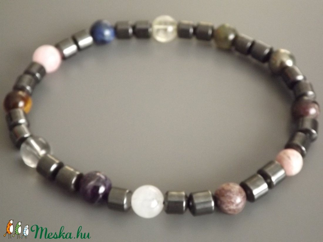 12 DNS MESTERKRISTÁLY karkötő, gyógyító, drágakő, ásvány, gyöngy, ajándék, Meska -  - Meska.hu