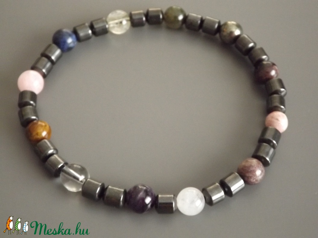 12 DNS MESTERKRISTÁLY karkötő, gyógyító, drágakő, ásvány, gyöngy, ajándék, Meska -  - Meska.hu