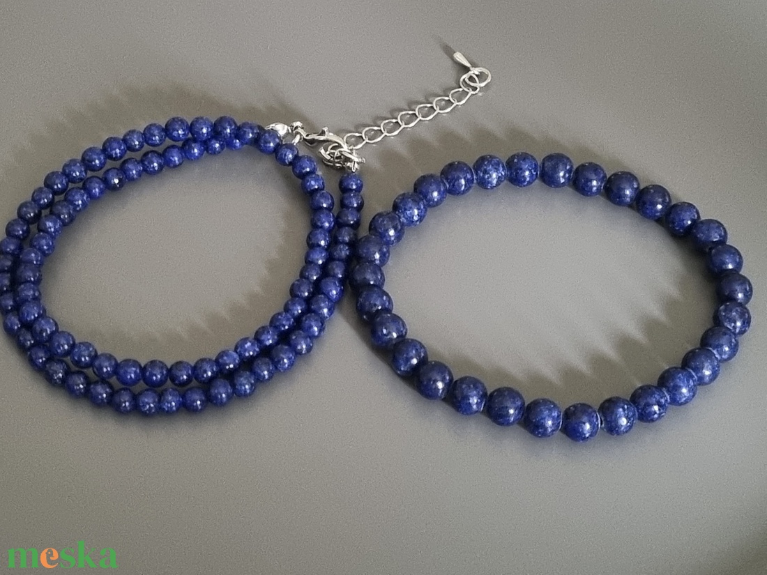 Lápisz lazuli szett, nyaklánc, karkötő, ajándék, lánynak, nőnek - ékszer - ékszerszett - Meska.hu Lápisz lazuli szett, nyaklánc, karkötő, ajándék, lánynak, nőnek - ékszer - ékszerszett - Meska.hu
