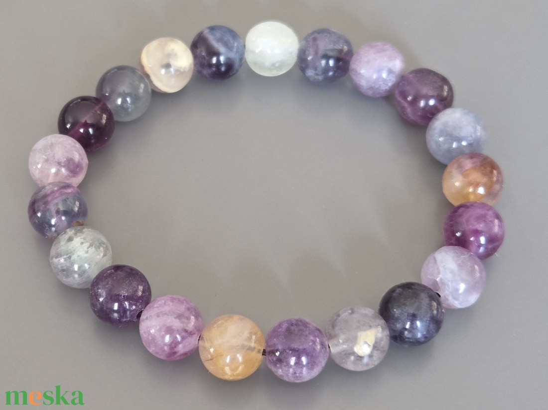 Fluorit karkötő, ajándék, nőnek, lánynak - ékszer - karkötő - gyöngyös karkötő - Meska.hu
